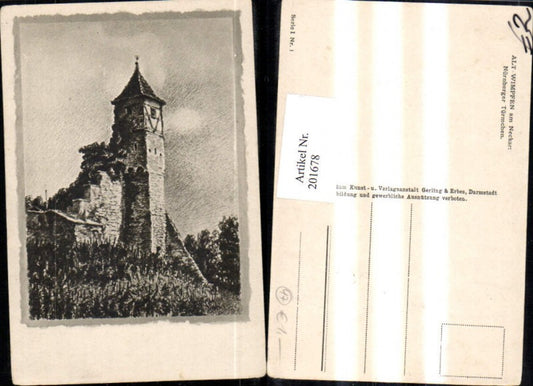 201678, Alt-Wimpfen am Neckar Heilbronn Nürnberger Türmchen Turm