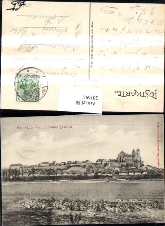 201695, Breisach Total view from the Rhine riverbank Rhine