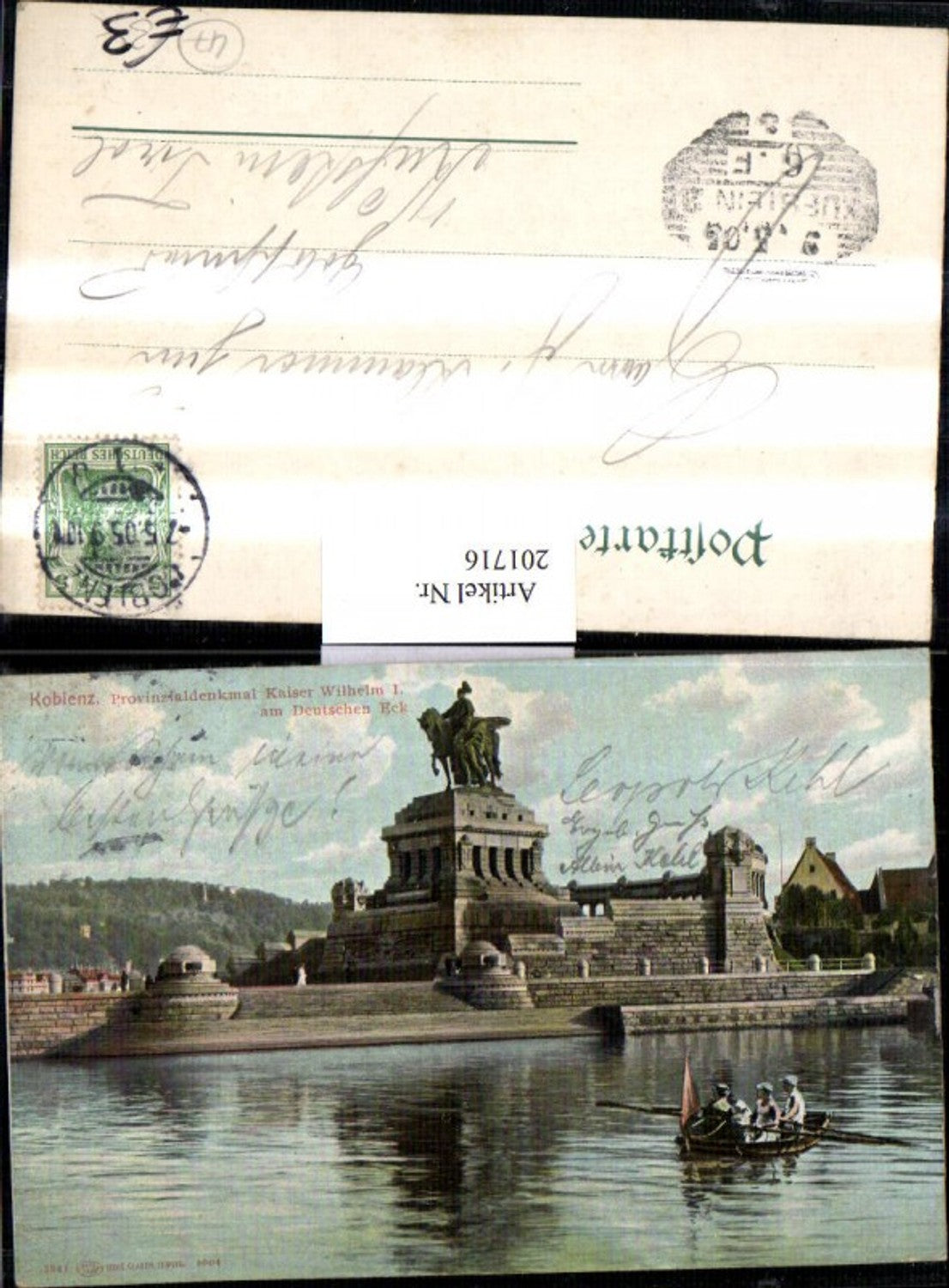 201716,Koblenz Provinzialdenkmal Kaiser Wilhelm 1 am Deutschen Eck