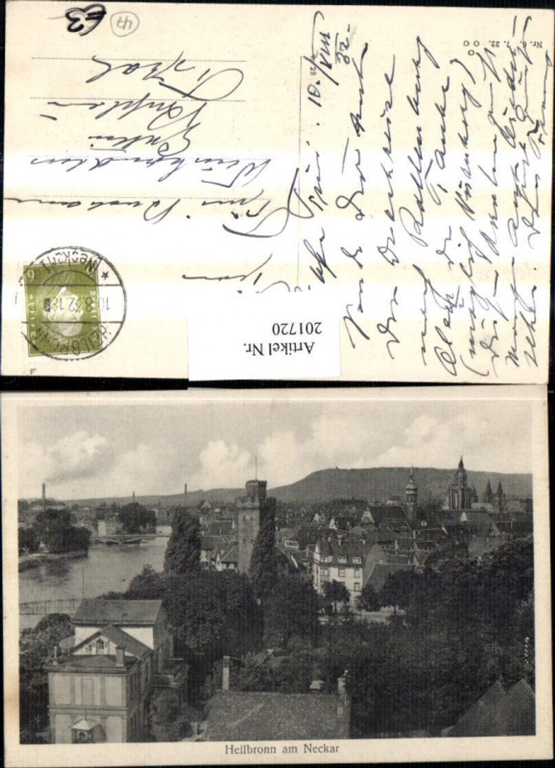 201720,Heilbronn a. Neckar Teilansicht Turm