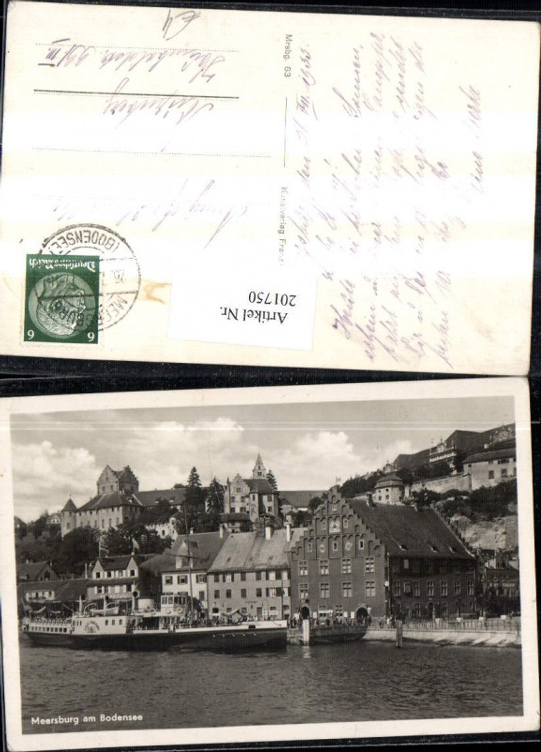201750,Meersburg am Bodensee Teilansicht Schiff Schloss