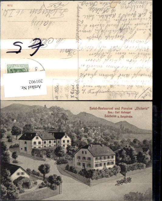 201902,Seeheim a. Bergstraße Seeheim-Jugenheim Hotel Restaurant Pension Victoria Bes. Carl Hufnagel