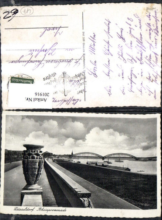 201916,Düsseldorf Rheinpromenade Brücke