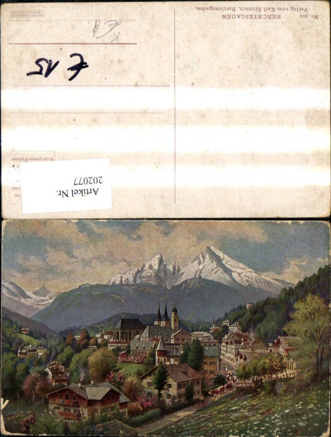 202077, Berchtesgaden Artist Ak H. Treiber