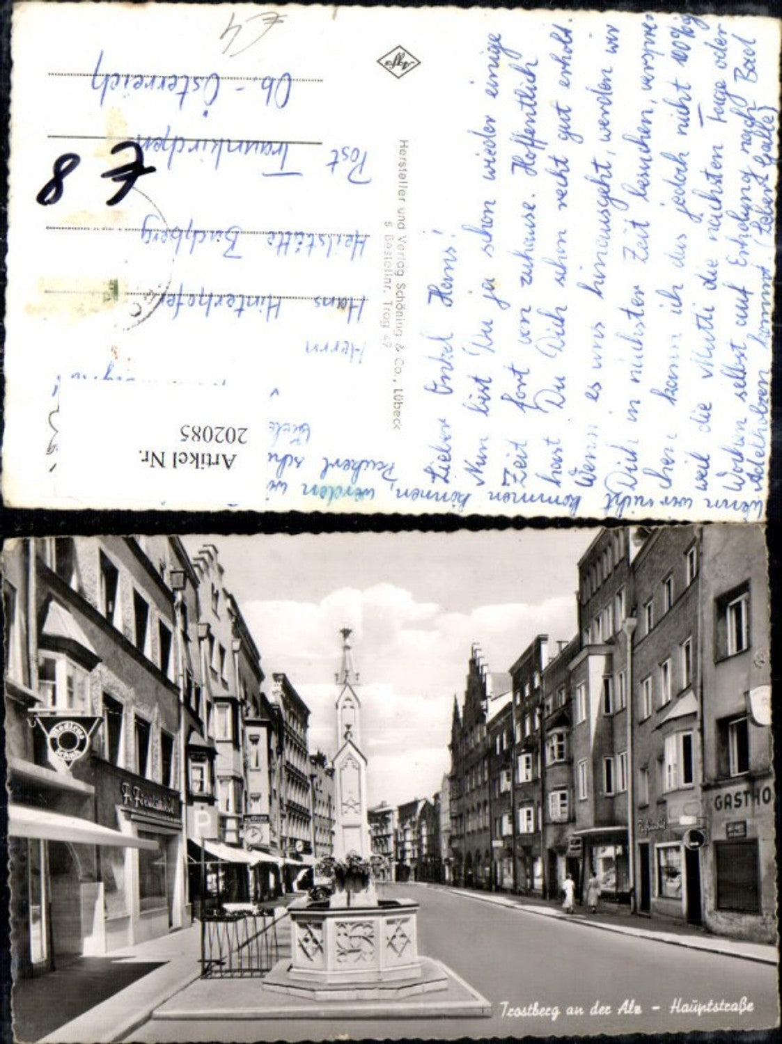 202085,Trostberg a. d. Alz Hauptstraße Brunnen