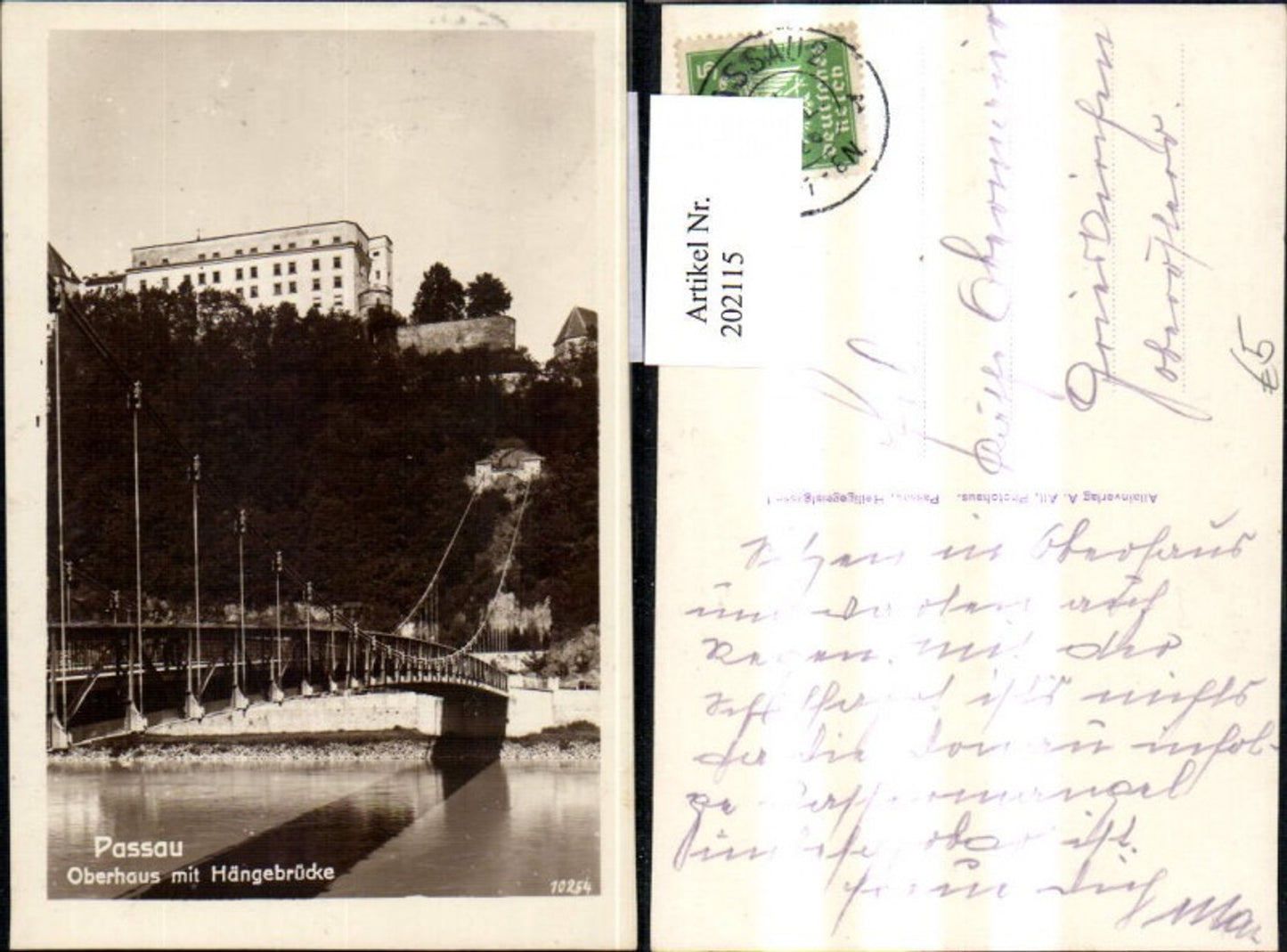 202115,Passau Oberhaus m. Hängebrücke Brücke