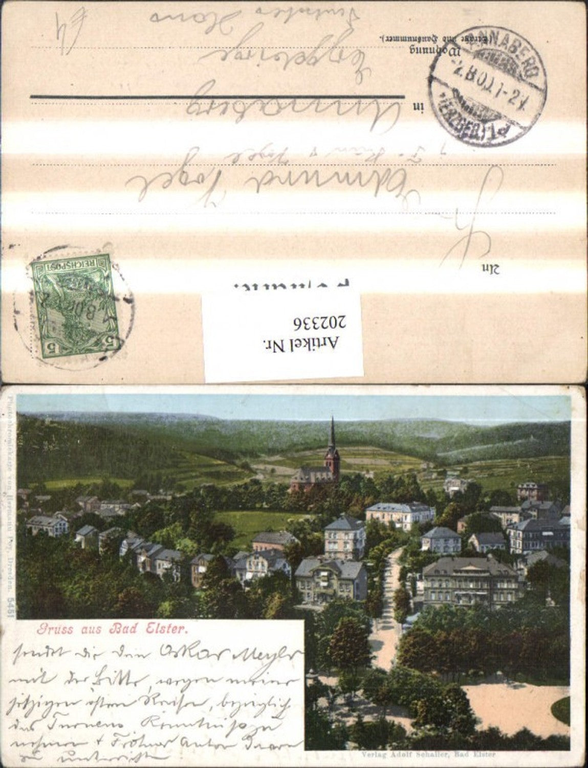 202336,Gruß aus Bad Elster Totale Kirche
