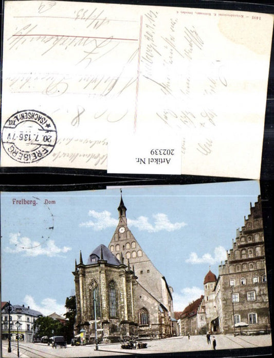 202339,Freiberg Dom Straßenansicht