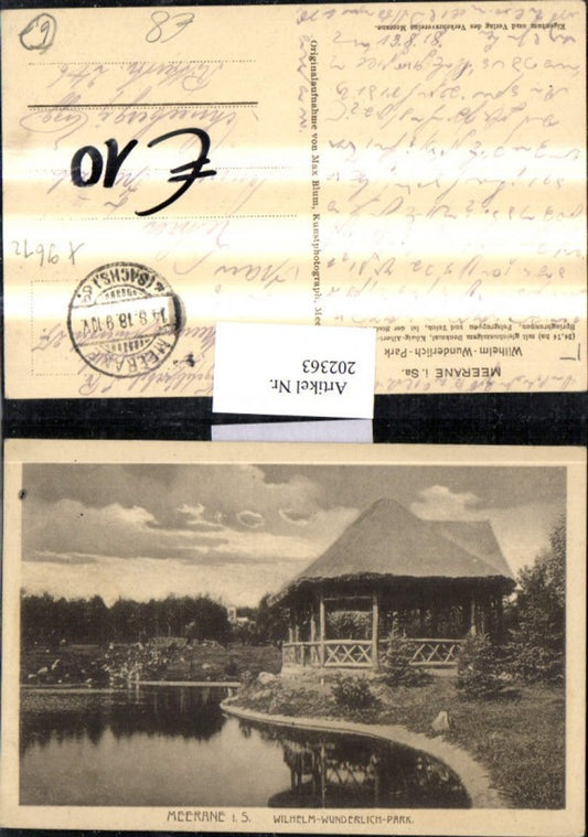 202363, Meerane i. S. b. Zwickau Wilhelm-Wunderlich-Park section