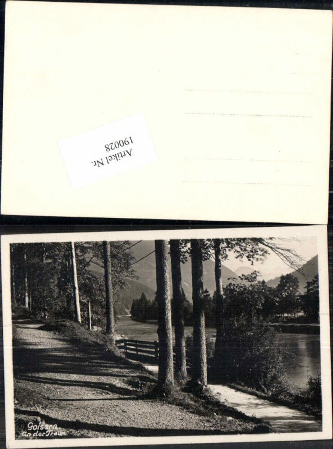 190028,seltene Fotokarte Goisern a.d. Traun Partie