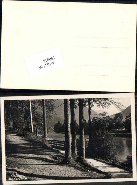 190028,seltene Fotokarte Goisern a.d. Traun Partie