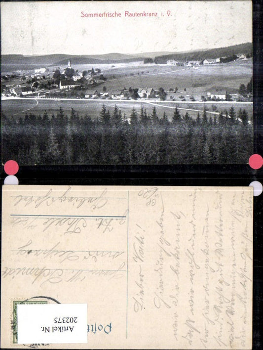 202375, Rautenkranz i. Vogtland Morgenröthe Rautenkranz Muldenhammer Railway Post Office Train 1777 Chemnitz Aue-Adorf