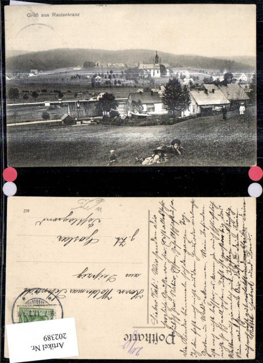 202389, Rautenkranz Morgenröthe Rautenkranz Muldenhammer View with children in the foreground