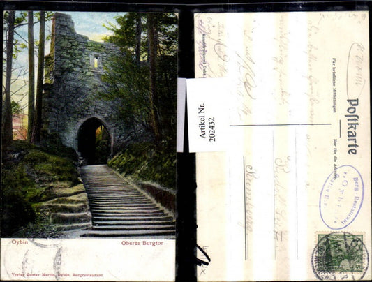 202432, Oybin Mint Postcard Upper Castle Gate