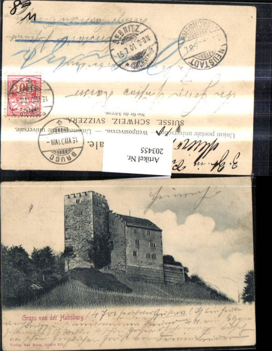 203455,Gruß von der Habsburg Burg b. Habsburg Kt Aargau