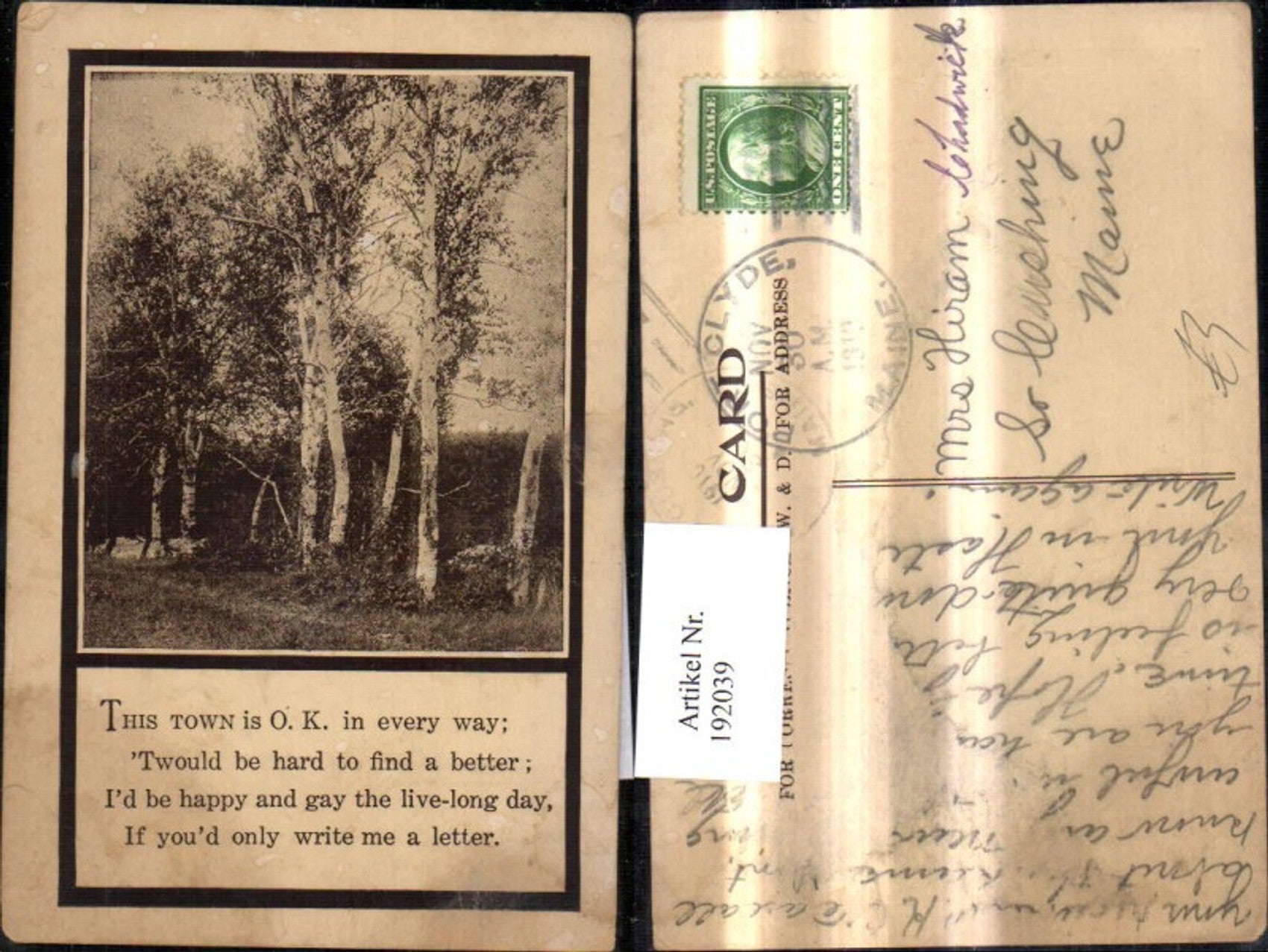 Alte Ansichtskarte – Old Postcard