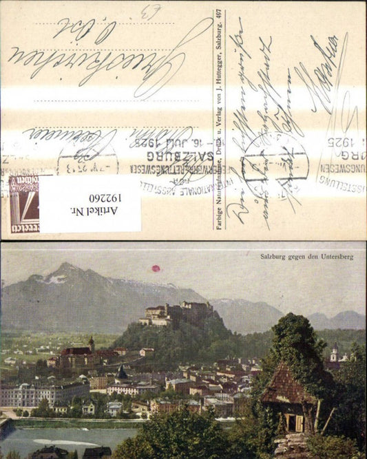 192260,Salzburg geg. d. Unterberg