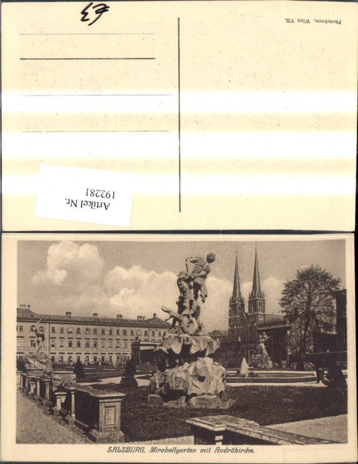 192281,Salzburg Mirabellgarten m. Andräkirche Kirche
