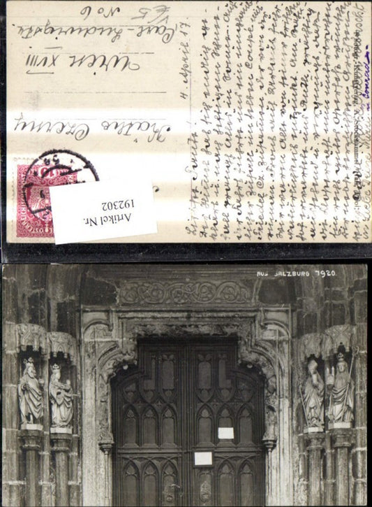 192302,Salzburg Detailansicht Tür 1920 pub A. Stockhammer