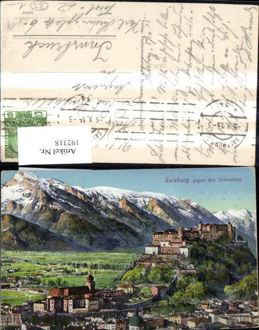 192318,Salzburg geg. d. Untersberg
