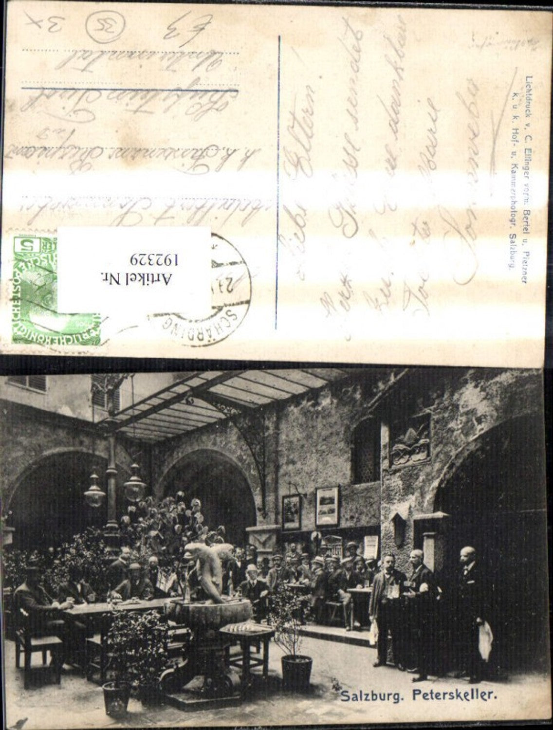 192329,Salzburg Peterskeller Ansicht m. Personen