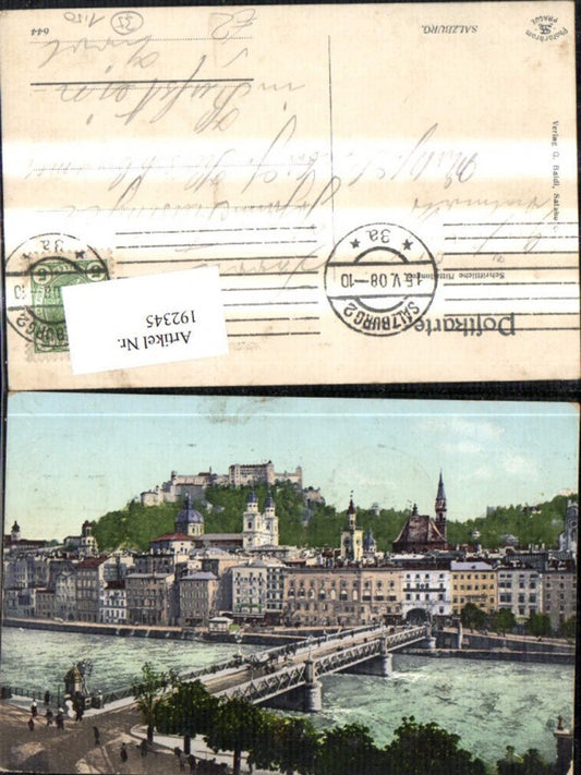 192345,Salzburg Ansicht m. Brücke