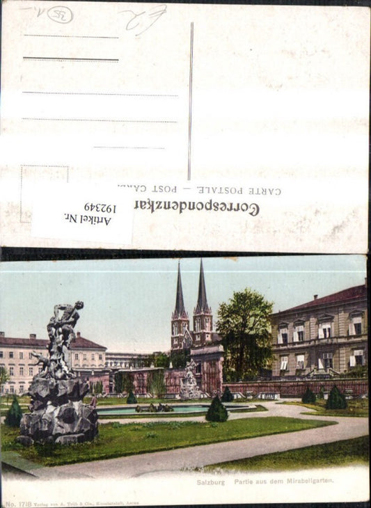 192349,Salzburg Partie a. d. Mirabellgarten Brunnen