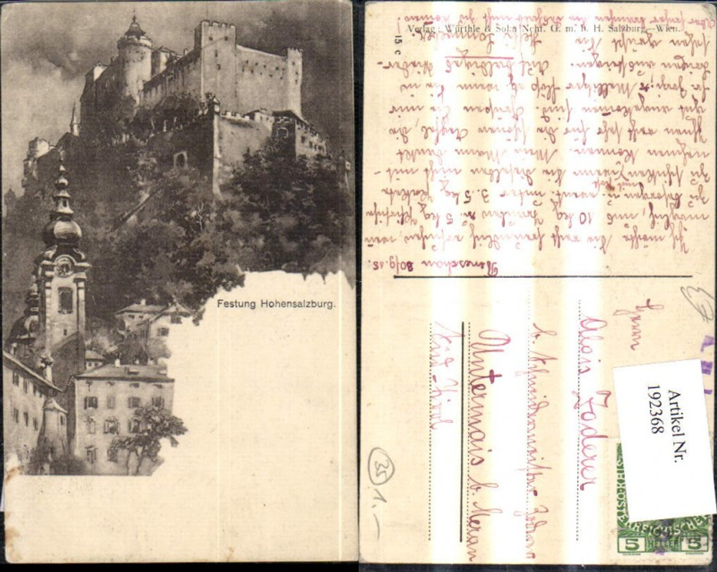 192368,Salzburg Festung Hohensalzburg