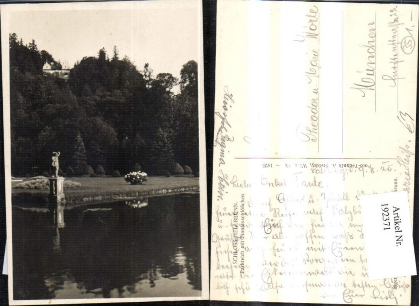 192371,Salzburg Schloss Hellbrunn Parkteich m. Monatsschlößchen
