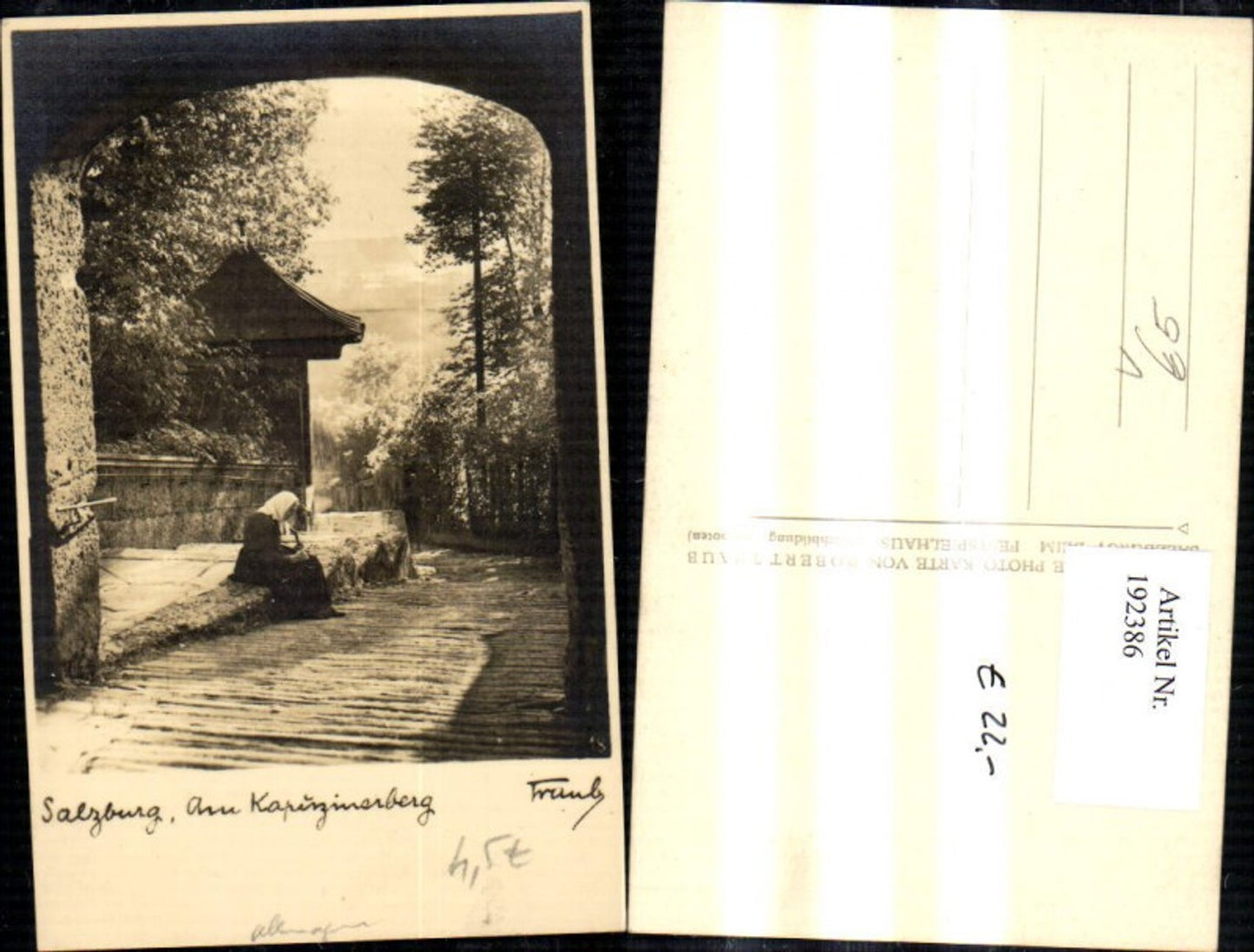 192386,Salzburg Foto Ak Am Kapuzinerberg pub Robert Traub