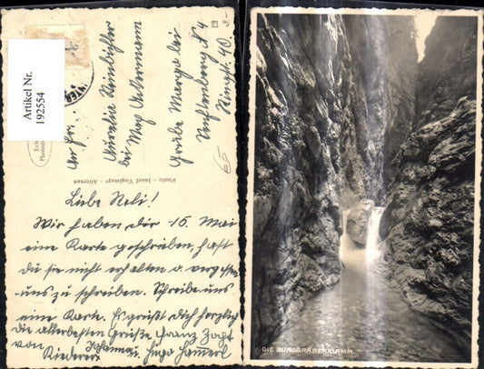 192554,Burggrabenklamm Schlucht Foto Ak Burgau am Attersee Unterach a. Attersee
