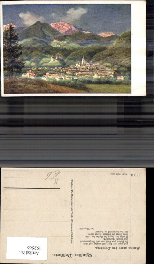192565,Künstler Ak Andr. Roth Hallein geg. d. Dürnberg