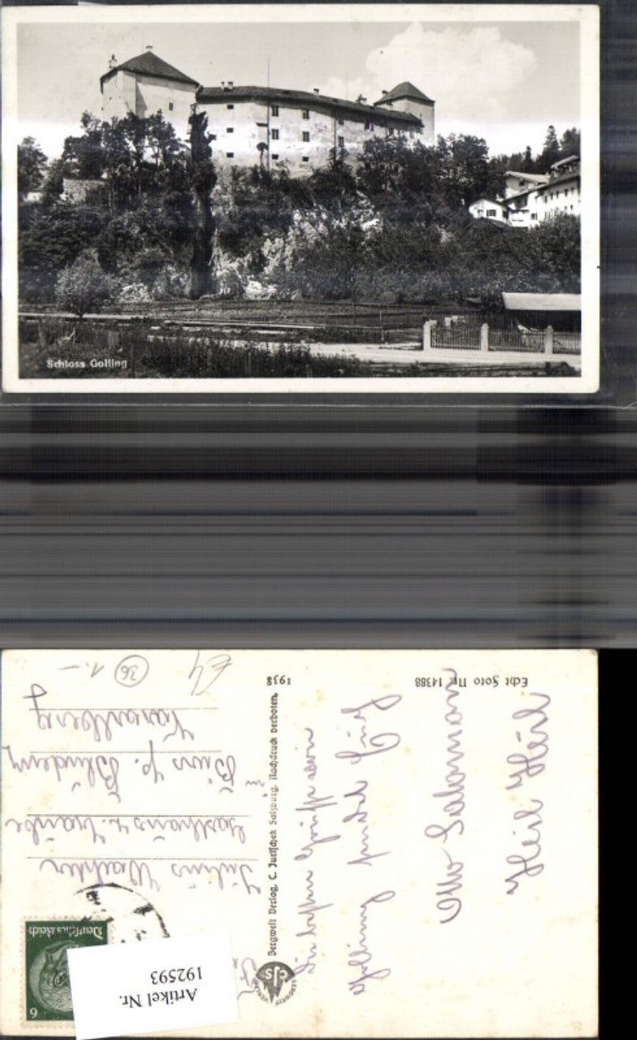 192593, Golling View Photo Postcard Golling Castle