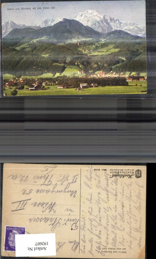 192607,Hallein u. Dürrnberg m. d. Hohen Göll