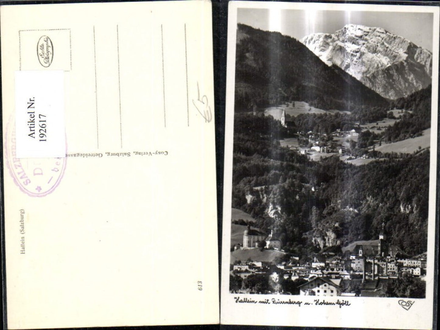 192617,Hallein m. Dürrnberg u. Hohen Göll Foto Ak
