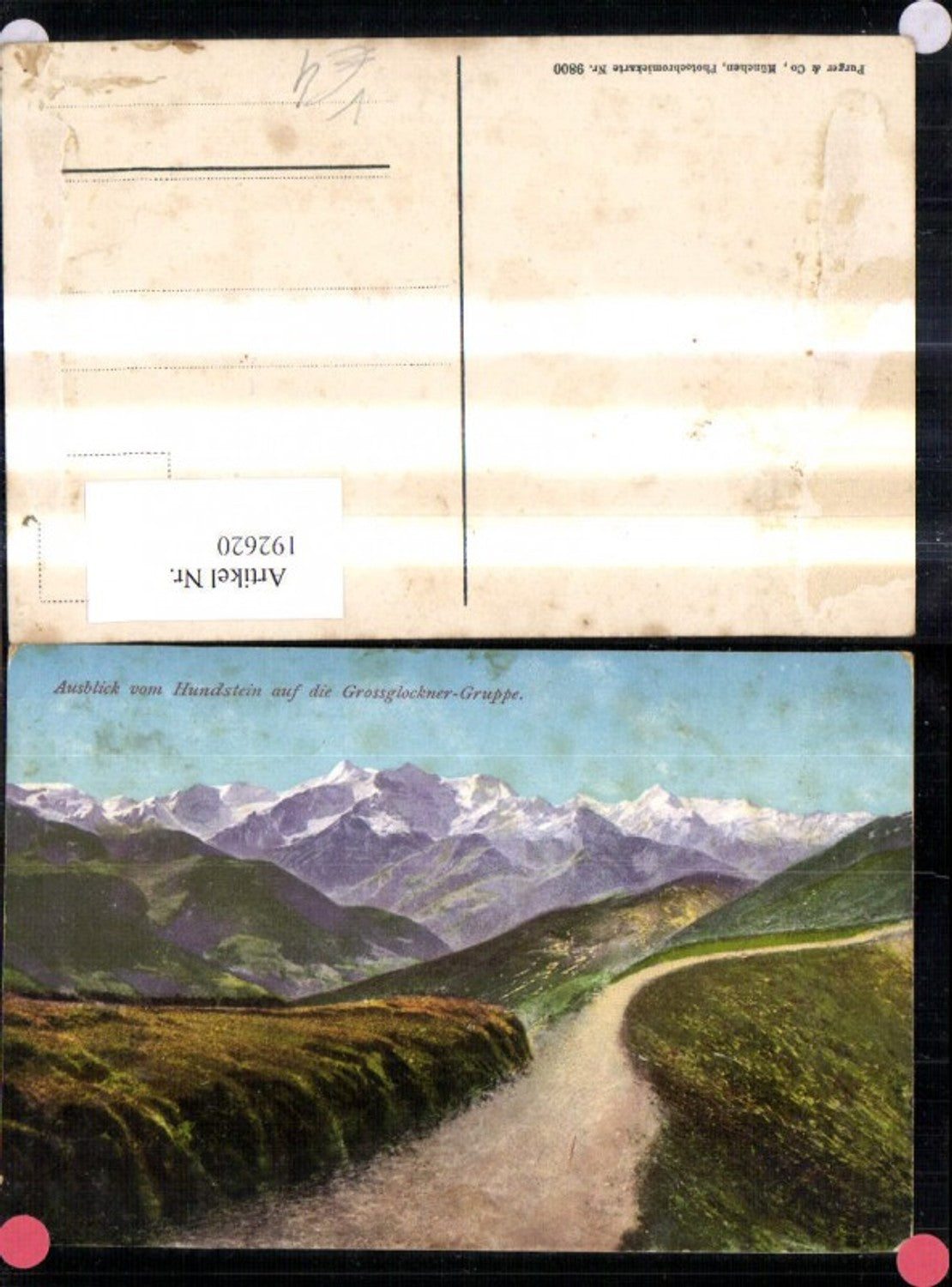 192620,Ausblick v. Hundstein b. Zell a. See a. d. Grossglockner Gruppe pub Purger Co 9800