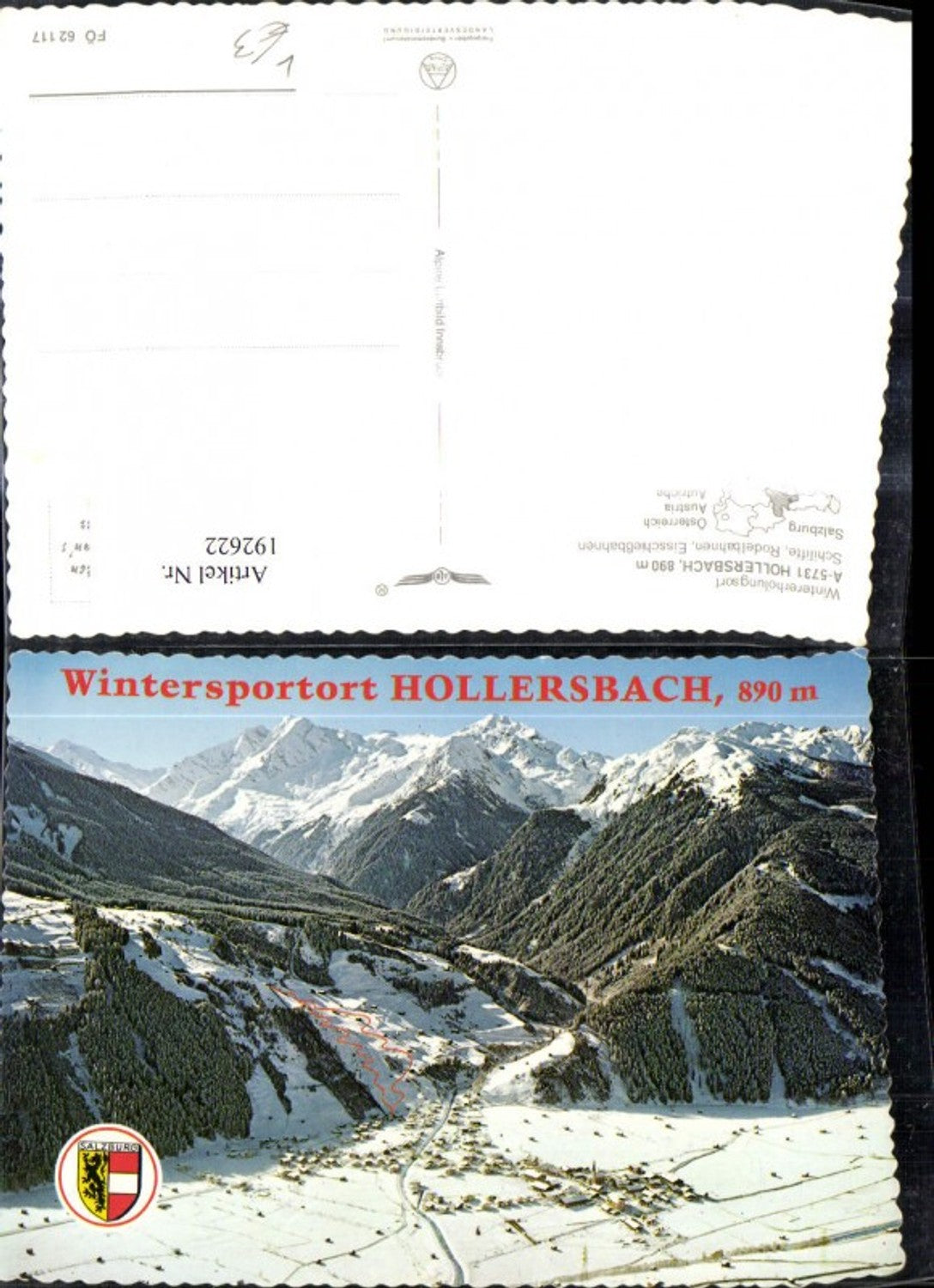 192622,Hollersbach Winteransicht Luftbild pub Alpina Druck