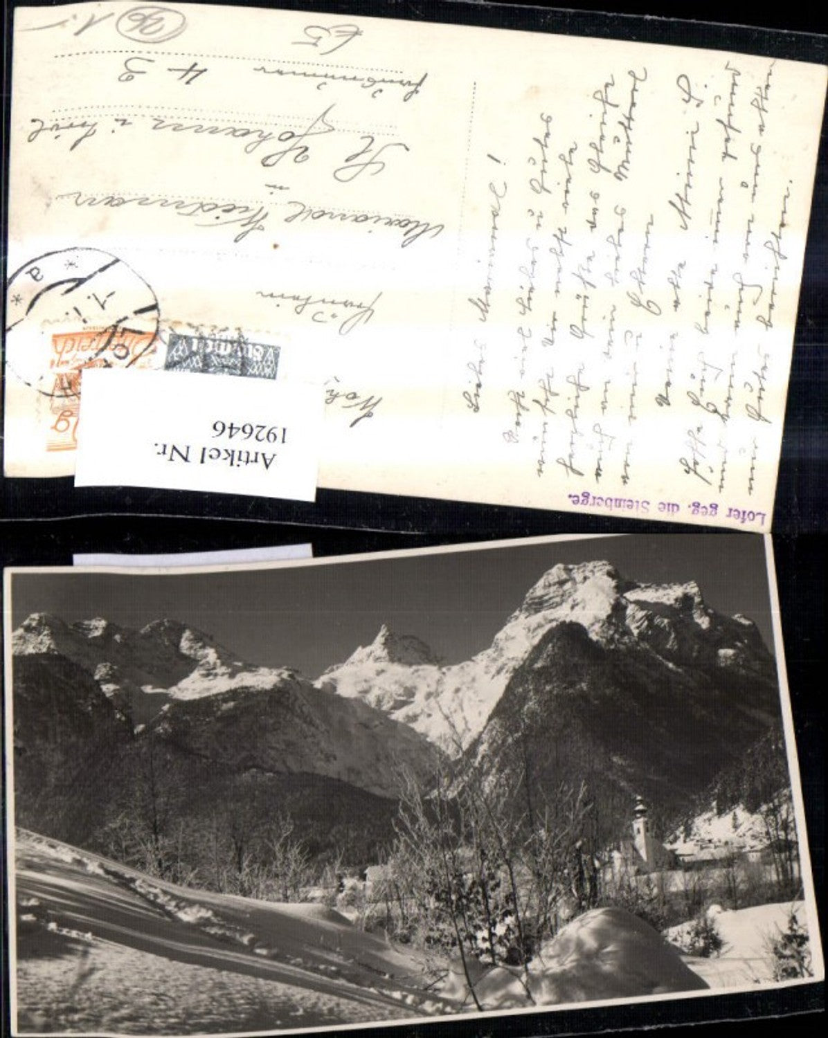 192646,Lofer geg. die Steinberge Foto Ak Winter