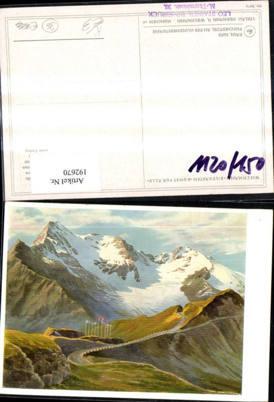 192670,Künstler Ak Paul Süss Fuschertörl a. d. Großglocknerstrasse