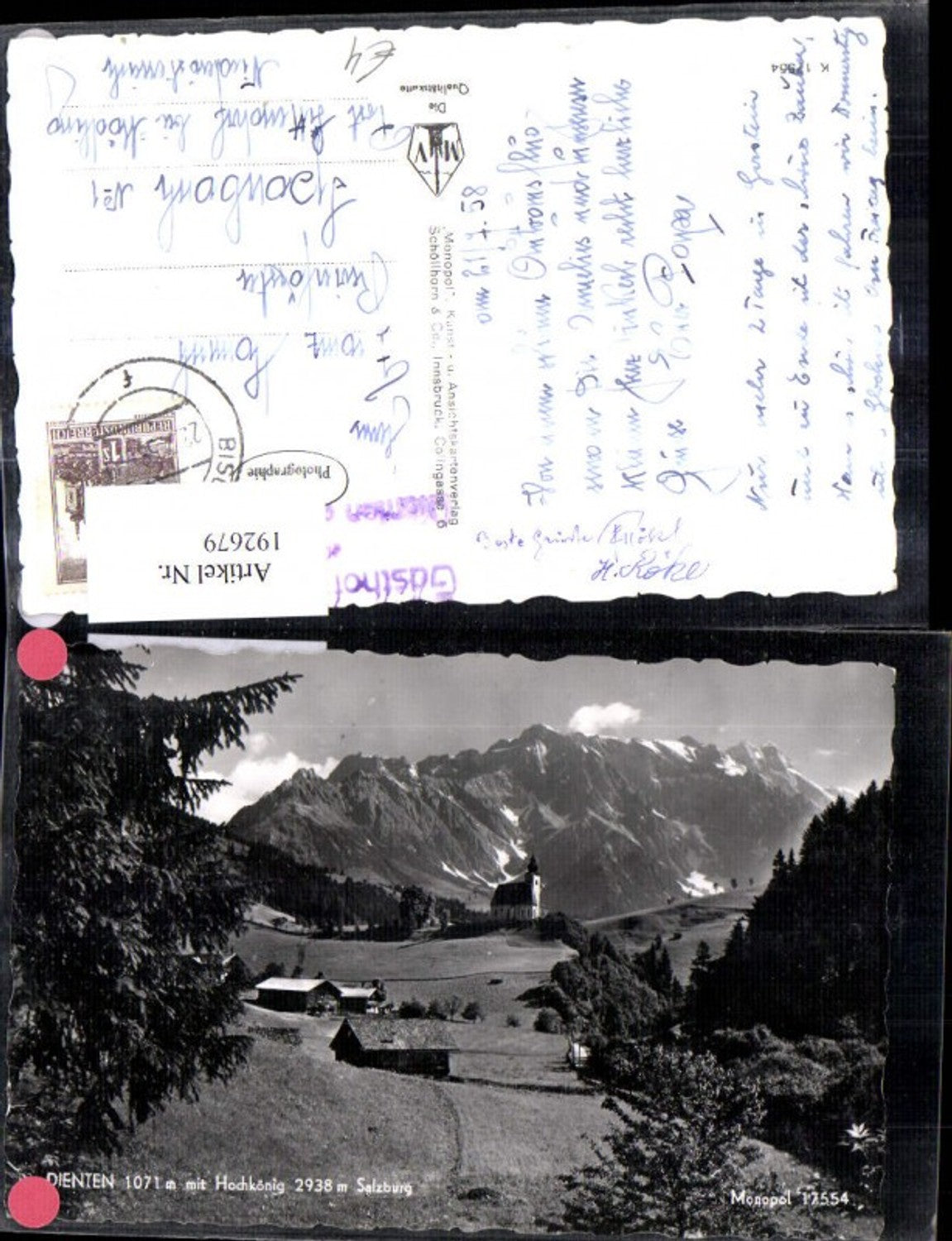 192679,Dienten a. Hochkönig Ansicht m. Kirche