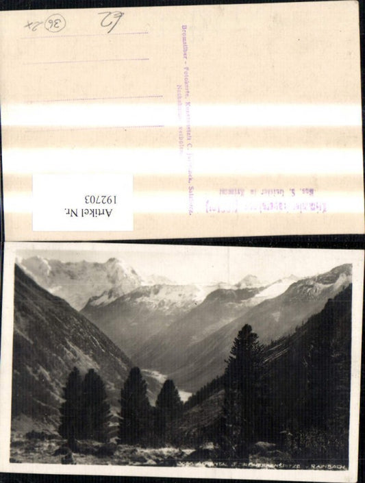 192703,Krimmler Achental Dreiherrenspitze v. Rainbach Foto Ak