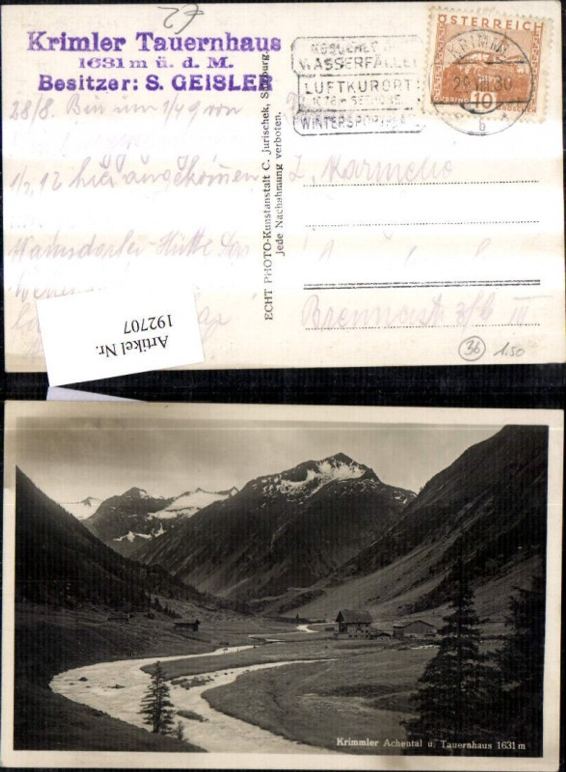 192707,Krimmler Achental u. Tauernhaus