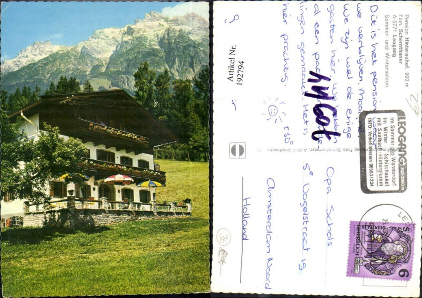192794,Leogang Pension Hinterauhof Fam. Schernthaner