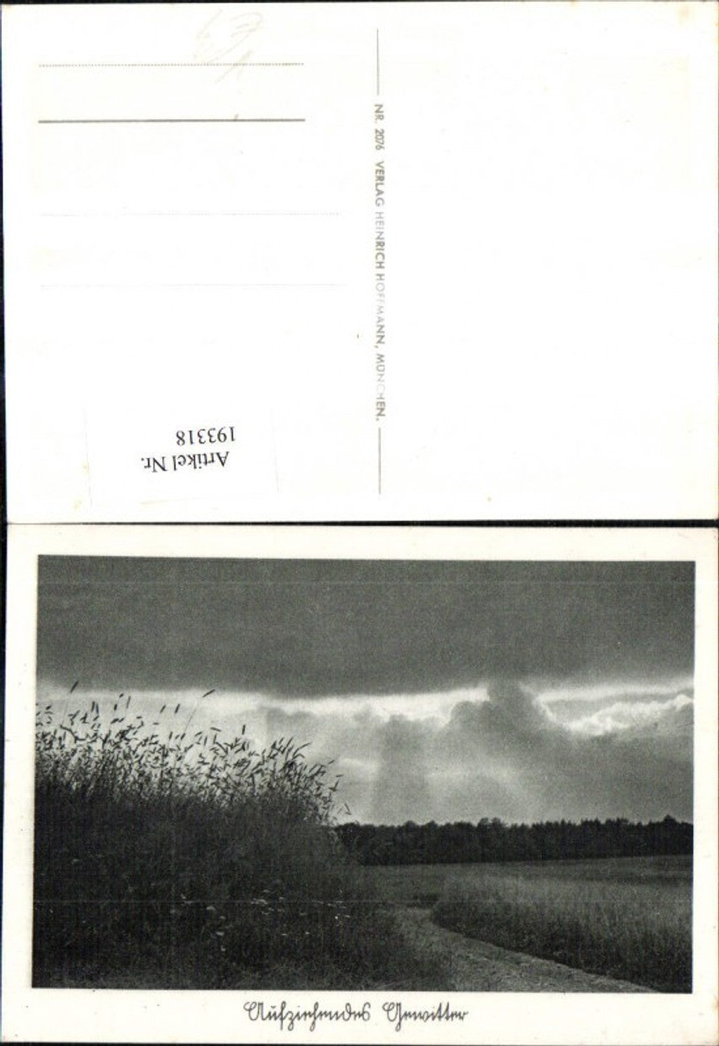 193318,Künstler Ak Heinrich Hoffmann Aufziehendes Gewitter 2076