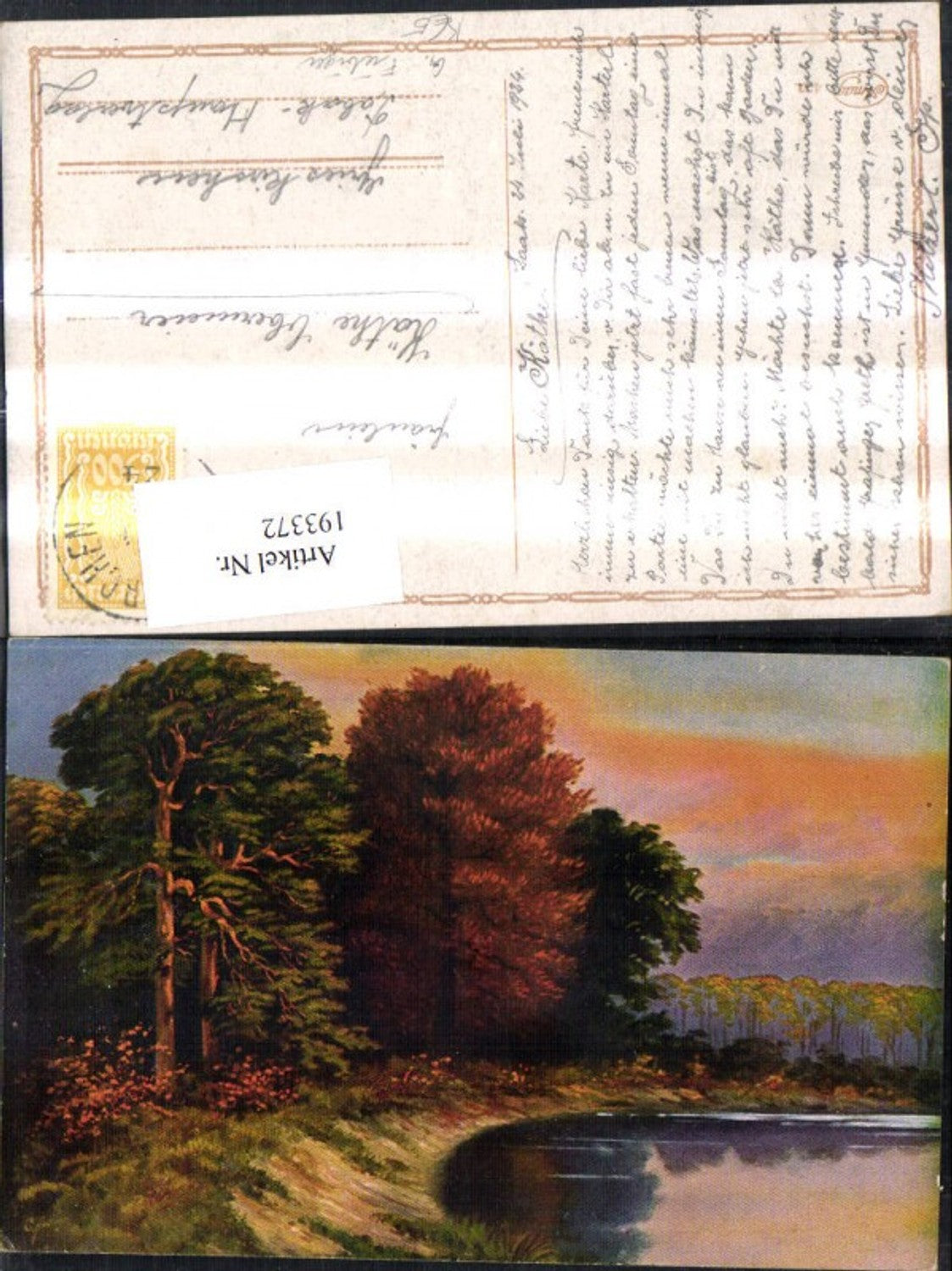 193372,Künstler Ak G. Fiebiger See Landschaft