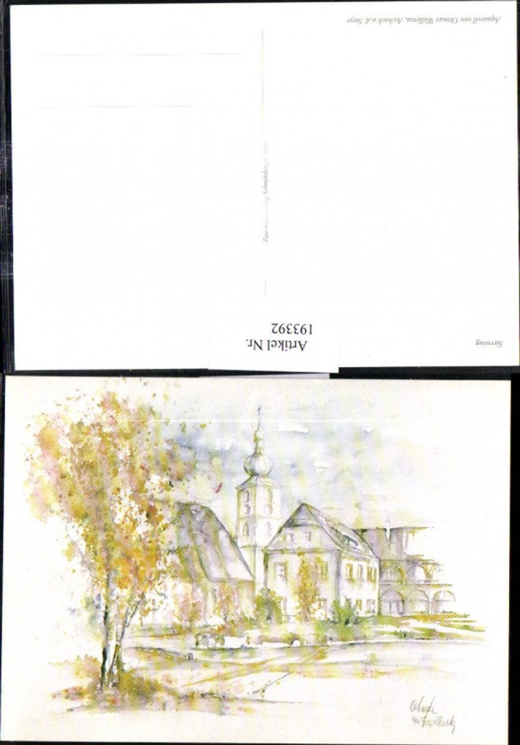 193392, Artist AK Ottmar Wallenta Sierning Church