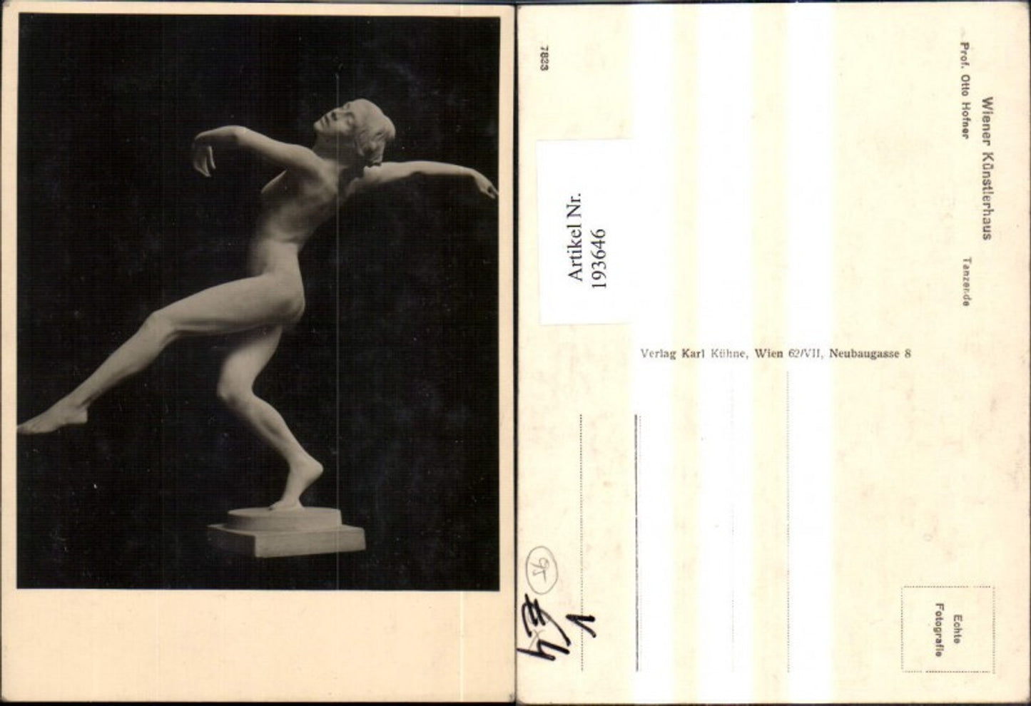 193646,Künstler Ak Ottto Hofner Tanzende Erotik Skulptur pub Karl Kühne