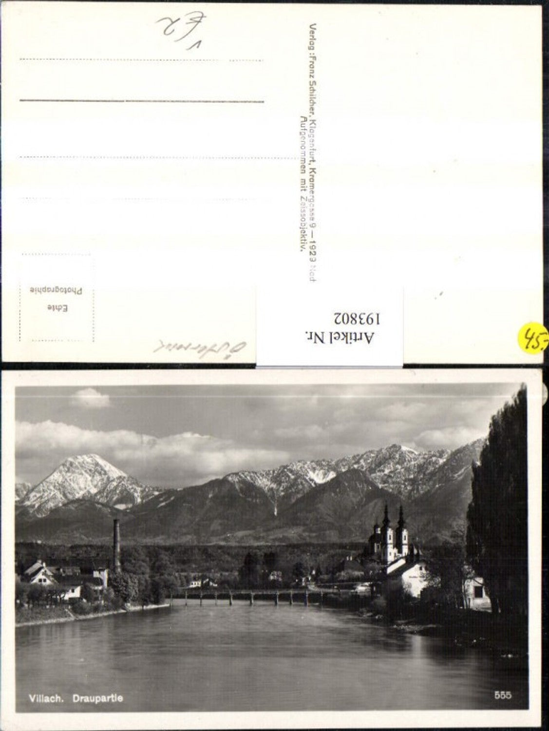 193802,Villach Draupartie Brücke Kirchenturm pub Franz Schilcher 555