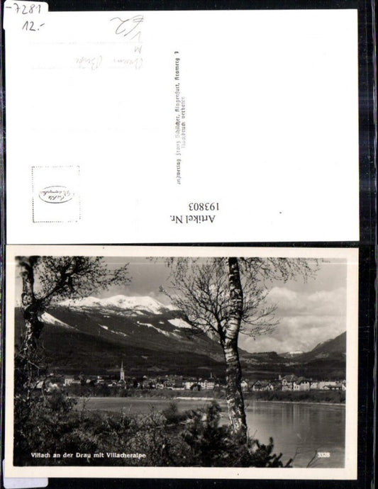 193803,Villach a. d. Drau m. Villacheralpe Teilansicht Baum Birke pub Franz Schilcher 3328