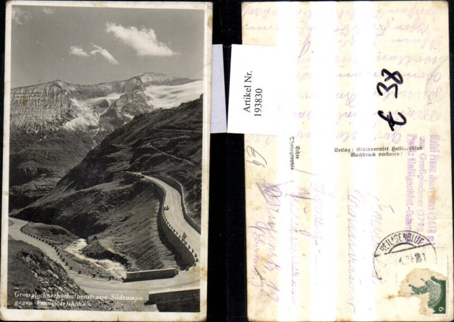 193830,Großglockner Hochalpenstraße Südrampe geg. Franzjosefshöhe